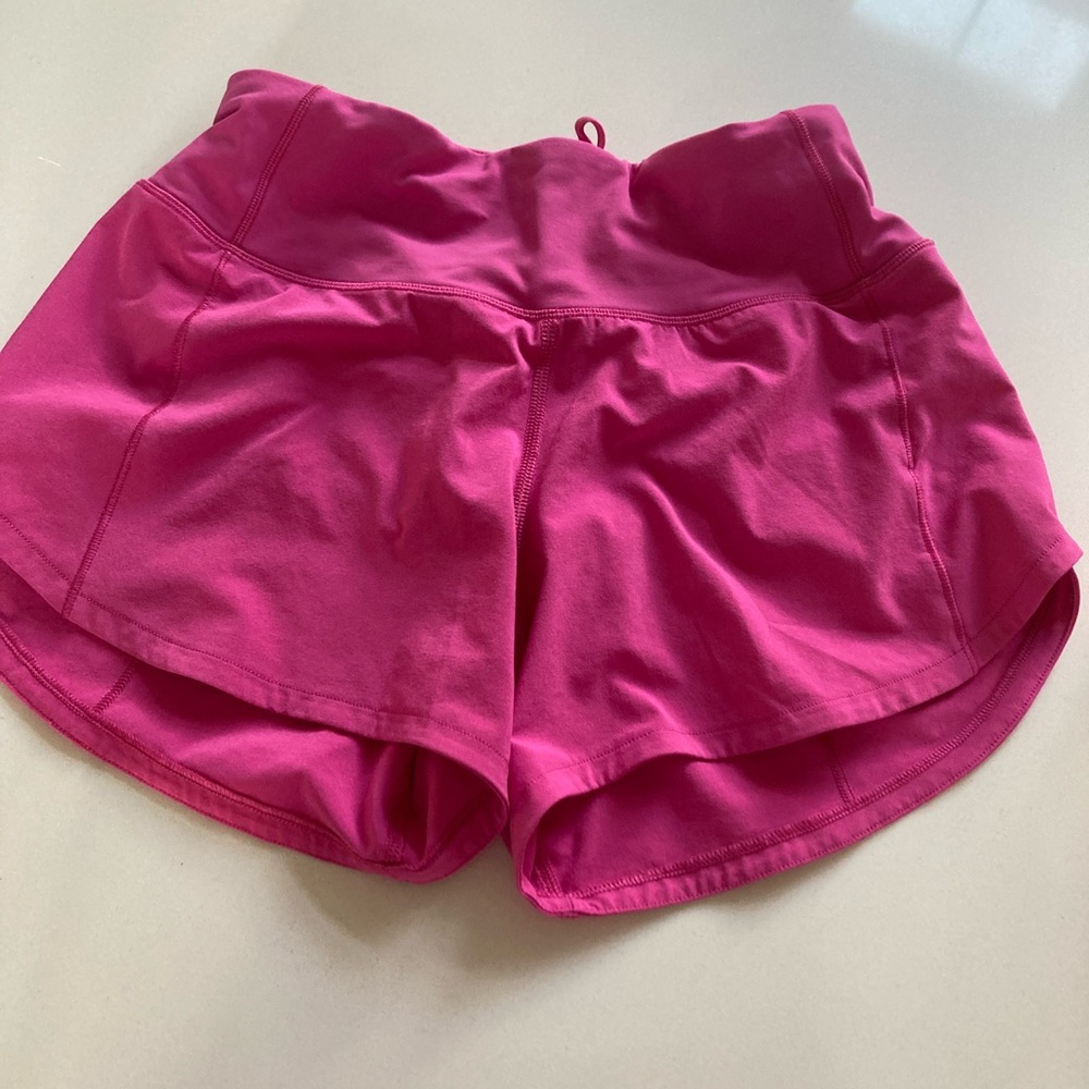 lululemon sonic pink shorts